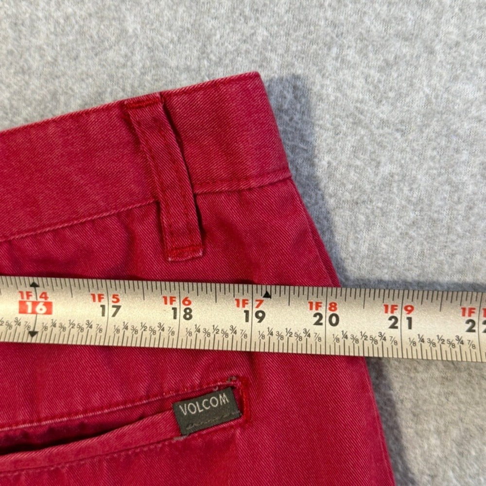 Volcom Vmonty Shorts Mens 38 Red Chino Skate A09313S2 - Picture 10 of 14